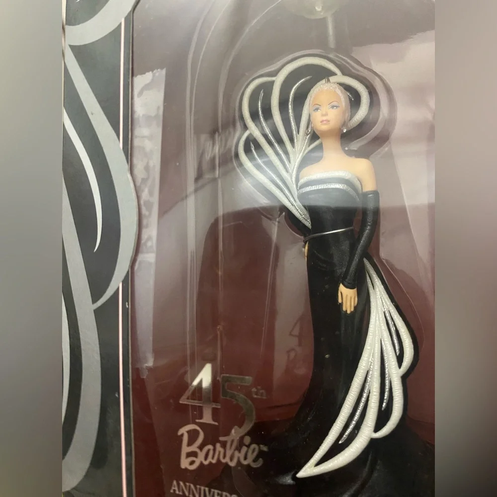 Hallmark Ornament: 45th Anniversary Barbie w/ Lighted Display Stand